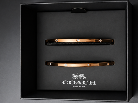 Coach Women's Gold Set Of 2 Bangle Bracelets | Coach In Lebanon