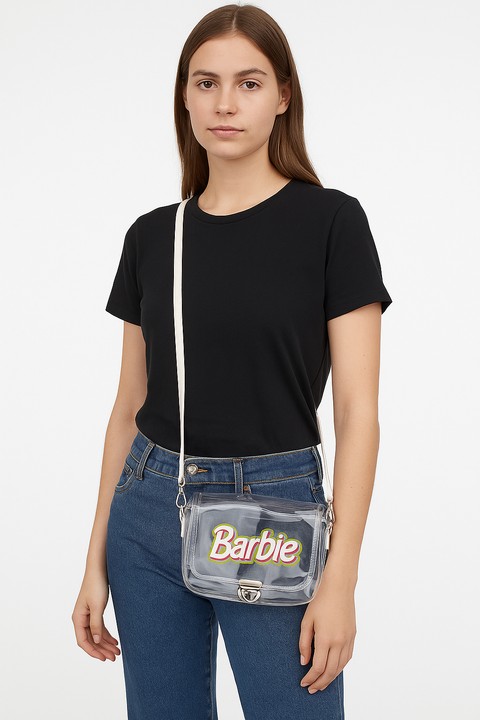 Forever 21 Girl's White Transparent Barbie Crossbody Bag| Forever 21 in Lebanon