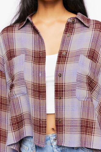 Forever 21 Women's Multicolor Checkered Long Sleeve Shirt | Forever 21 In Lebanon