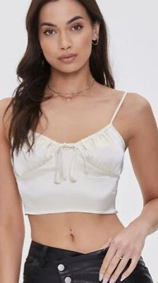 Forever21  Women's Cream Crop Top | Forever21 In Lebanon