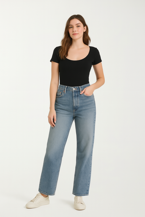 Universal Thread Women's Blue High-Rise Wide Leg Jeans |Universal Thread In Lebanon