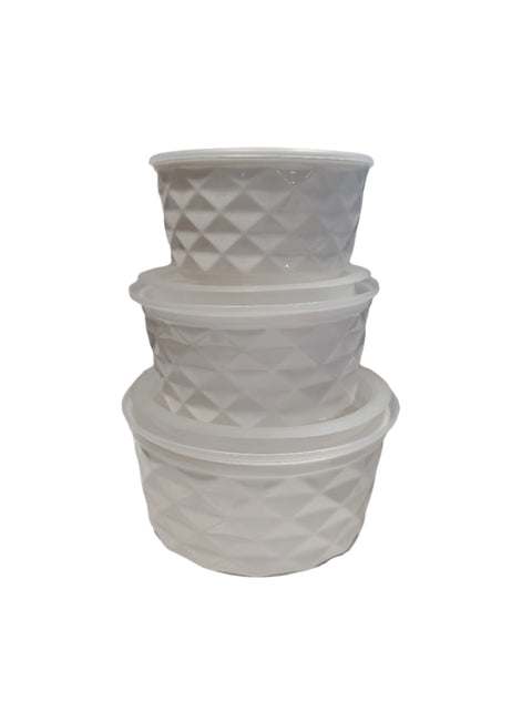 Vivess 3 White Freshness Keeping Containers Porcelan | Vivess In Lebanon