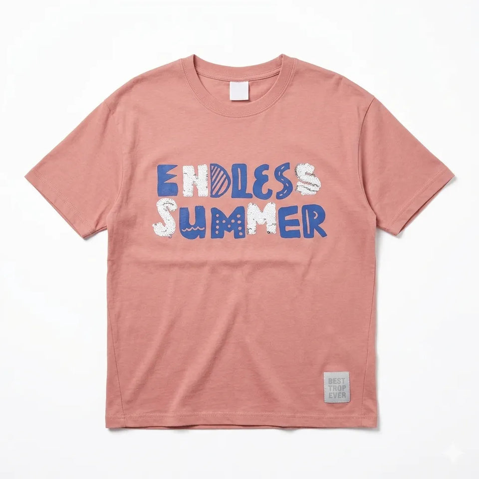 Zara Girl's Dusty Rose Endless Summer Graphic T-Shirt|Zara In Lebanon