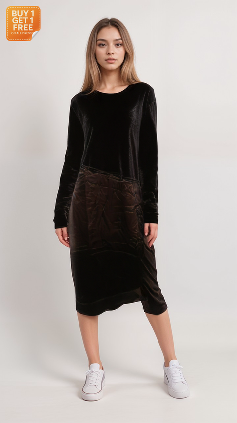 LeGer Women's Brown Admira Long Dress | LeGer In Lebanon