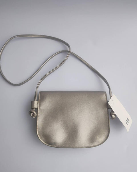 C & A Women's Silver Leather Cross Body Bag | C & A In Lebanon