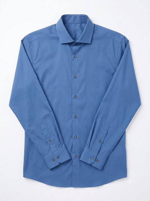 Calvin Klein Men’s Blue Slim Fit Textured Dress Shirt|Calvin Klein In Lebanon