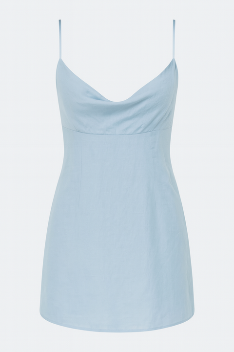 Forever 21 Women's Light Blue Round Neck Sleeveless Mini Dress |Forever 21 In Lebanon