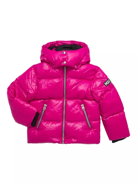 Mackage Girl's Fuchsia Hooded Puffer Long Sleeve Jacket  |Mackage In Lebanon