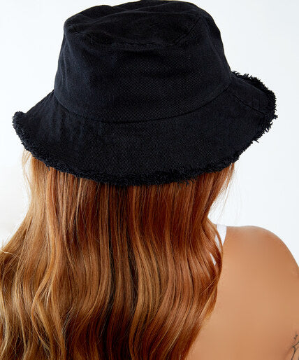Forever 21 Women's Black Denim Bucket Hat | Forever 21 In Lebanon