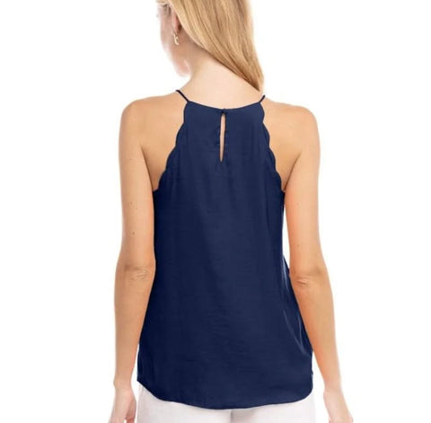 BCX Women's Navy Blue Sleeveless Blouse |BCX In Lebanon