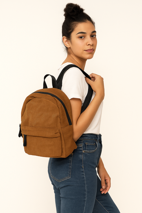 Forever 21 Women's Brown Velvet Backpack |Forever 21 in Lebanon