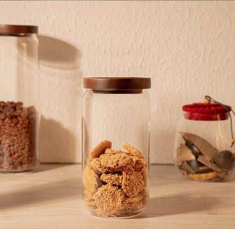 Hinox Glass Jar With Wood Lid Q-23 | Hinox In Lebanon