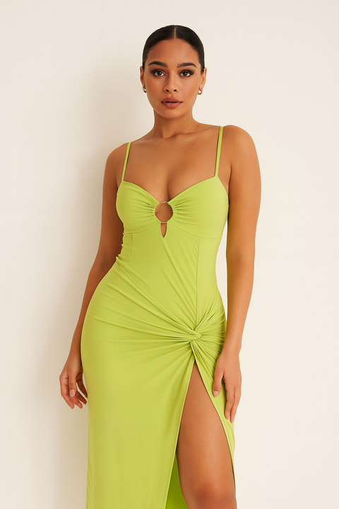 Forever 21 Women's Bright Green Cutout Sleeveless Dress | Forever 21 In Lebanon
