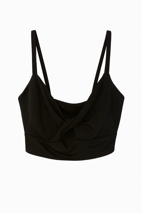 Forever 21 Women’s Black Twist-Front Crop Top  |Forever 21 In Lebanon
