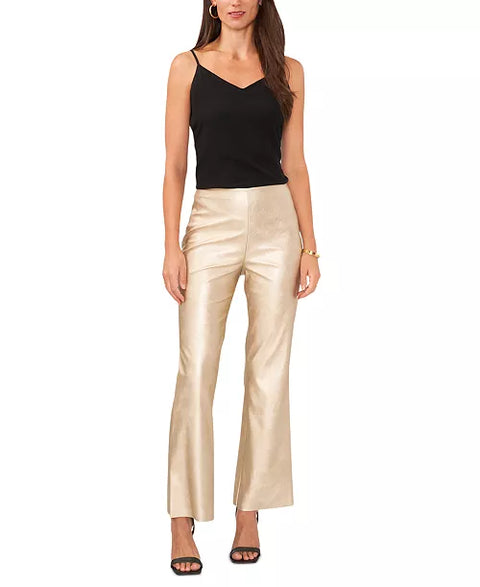 Vince Camuto Women's Gold Metallic Flare Leg Pants | Vince Camuto In Lebanon