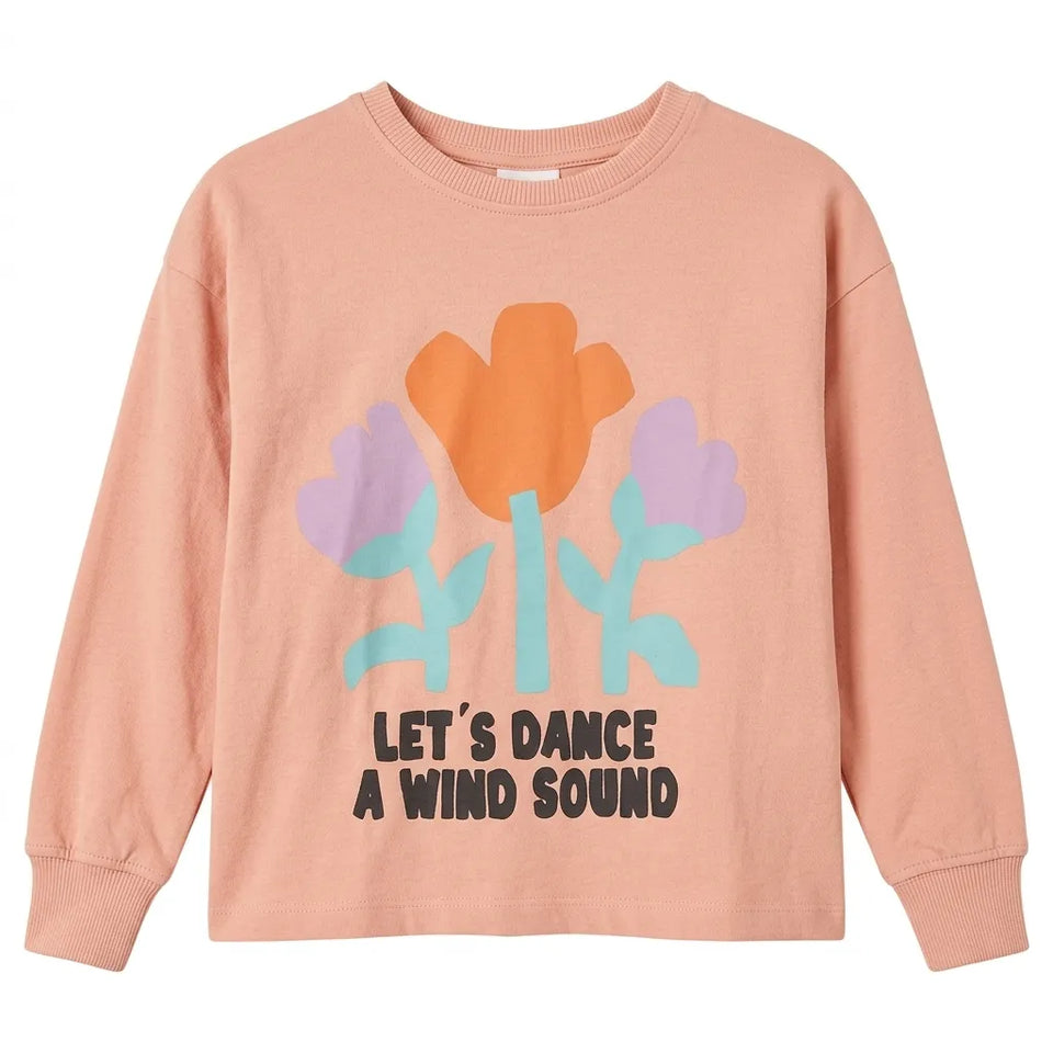 Zara Baby Girl's Peach Graphic Long Sleeve Blouse|Zara in Lebanon