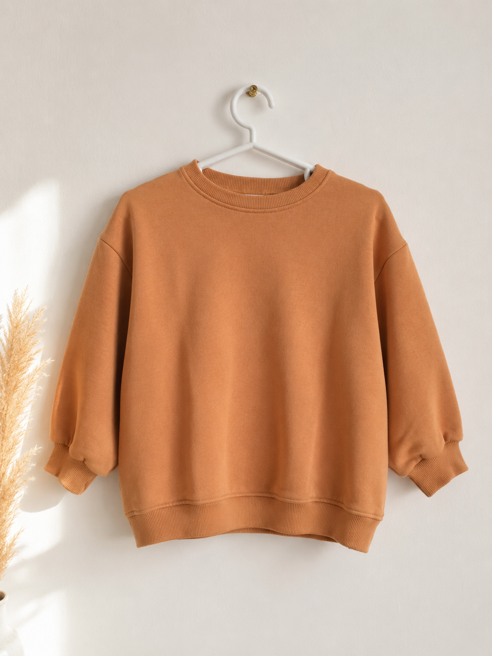 Zara Boy's Peanut Brown Plain Sweatshirt | Zara In Lebanon