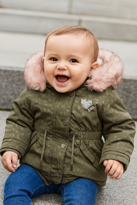 S.Oliver Baby Girl's Olive Puffer Jacket |S.Olive in Lebanon