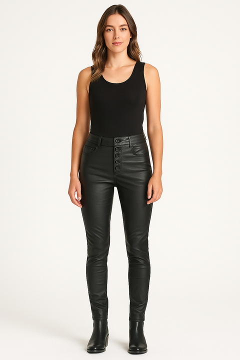 Almost Famous Women's Black Super High Rise Skinny Pant |Almost Famous In Lebanon