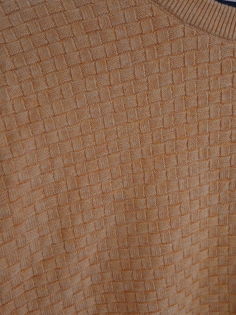 Dunmore Men's Orange Melon Weave Sweater | Dunmore In Lebanon