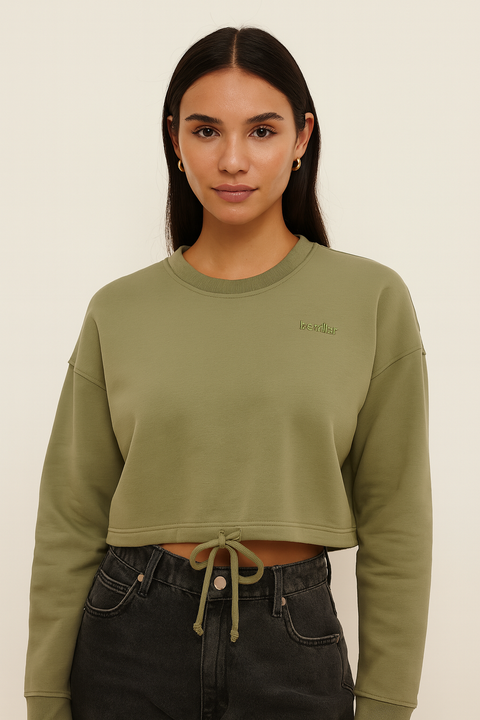 LeGer Women's Green Oversized Sweatshirt | LeGer in Lebanon