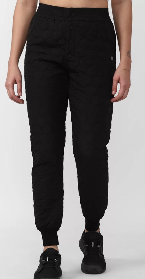 Forever 21 Women's Black Buttoned Padded Jogger | Forever 21 In Lebanon