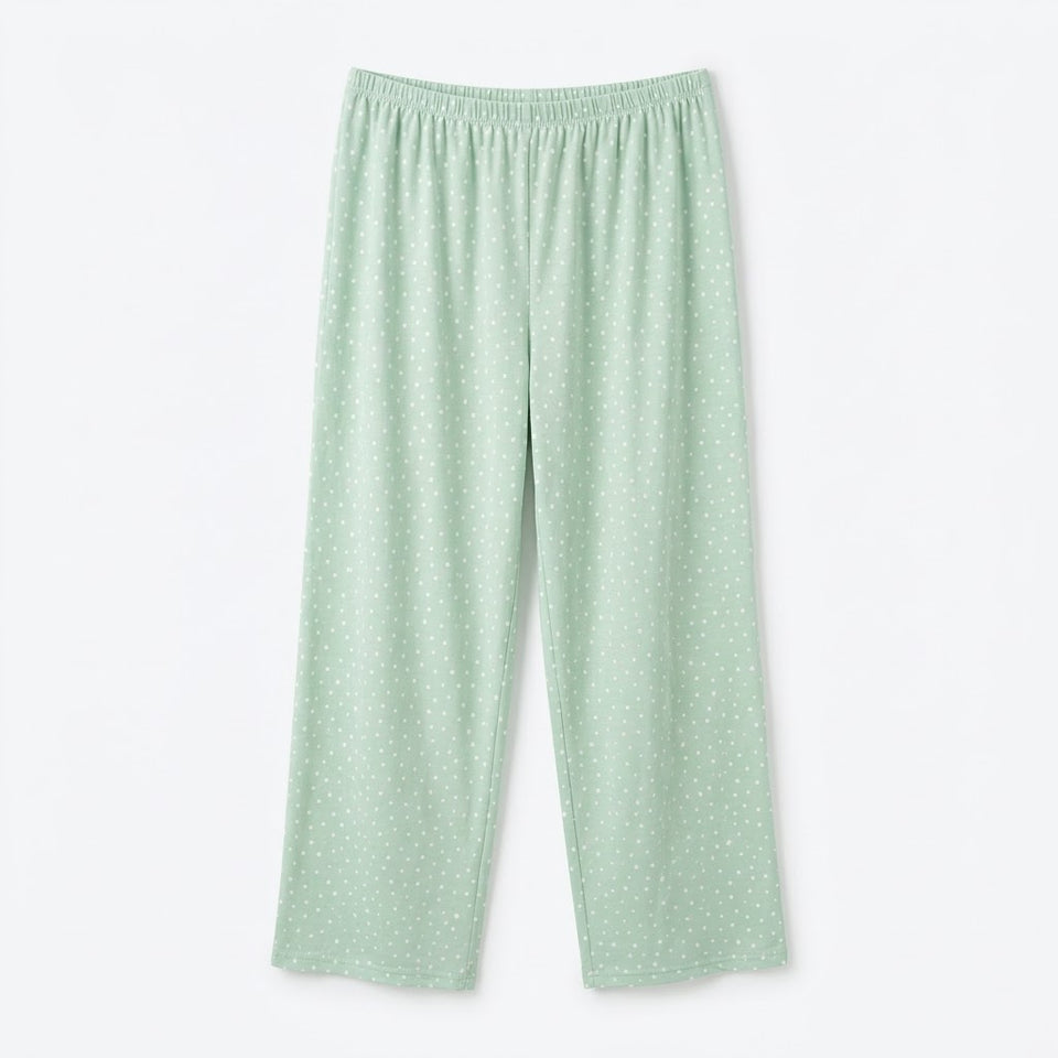 SD Women's Light Green All Over Print Pajama Bottom