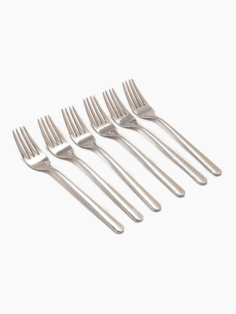 Mikaqi Stainless Steel Twisted Handle Dessert Fork Set 6pcs | Mikaqi In Lebanon