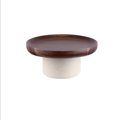 Hino Wood Cake Stand With Porcelain Base D 22cm DM-39 | Hino In Lebanon