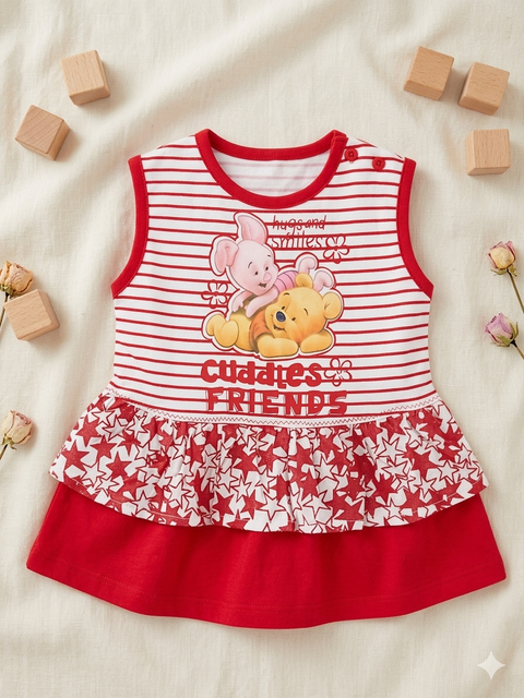 Disney Baby Girl's Red & White Winnie The Pooh Dress | Disney In Lebanon