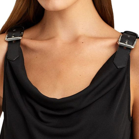 Lauren Ralph Lauren Women's Black Jersey Sleeveless Blouse |Lauren Ralph Lauren In Lebanon