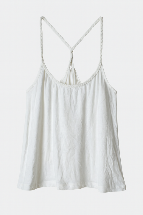 Mango Women's White Cross-Back Sleeveless Blouse |Mango In Lebanon