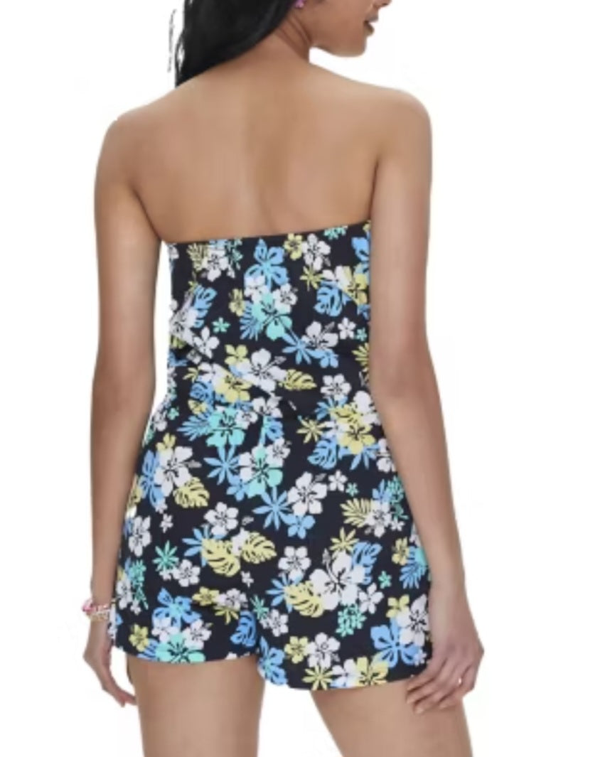 Forever 21 Women's Black-Multi Floral Printed Romper | Forever 21 In Lebanon
