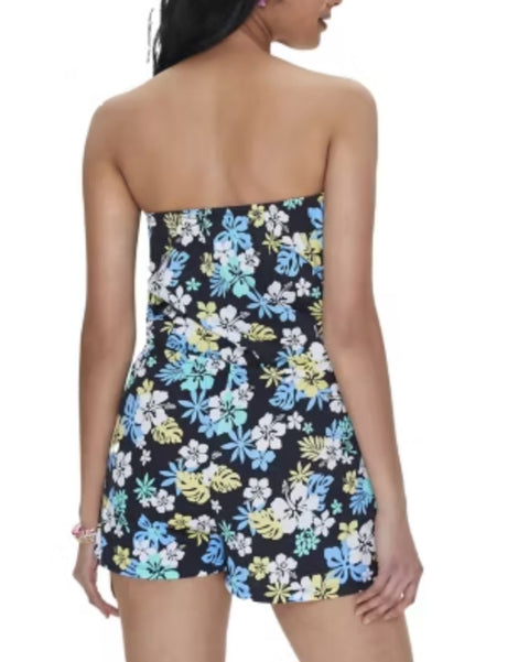Forever 21 Women's Black-Multi Floral Printed Romper | Forever 21 In Lebanon