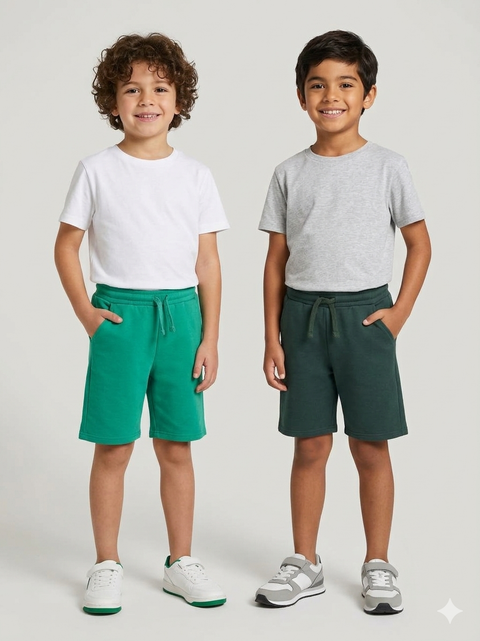 Sinsay Boy's Multi-Green Pack Of 2 Plain Shorts | Sinsay In Lebanon