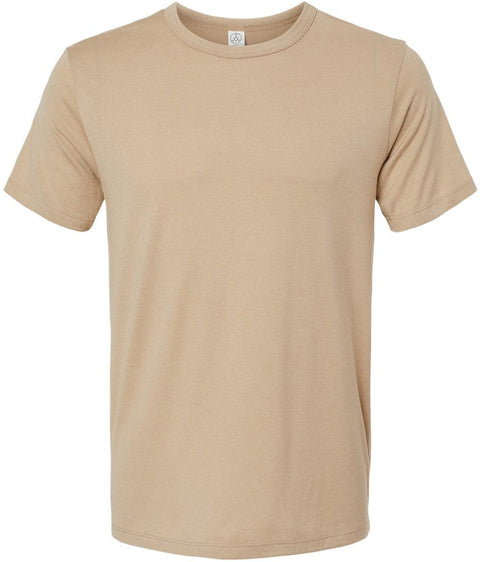 Beige t-shirt on a white background