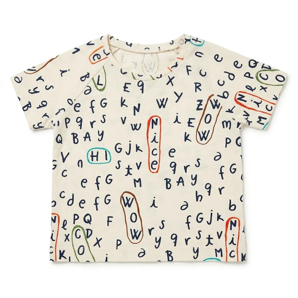 Zara Baby Boy's Multicolor Alphabet Print T-Shirt|Zara In Lebanon