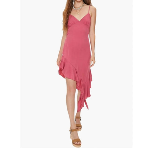 Forever 21 Women's Fuchsia V-Neck Sleeveless Asymmetrical Dress | Forever 21 In Lebanon