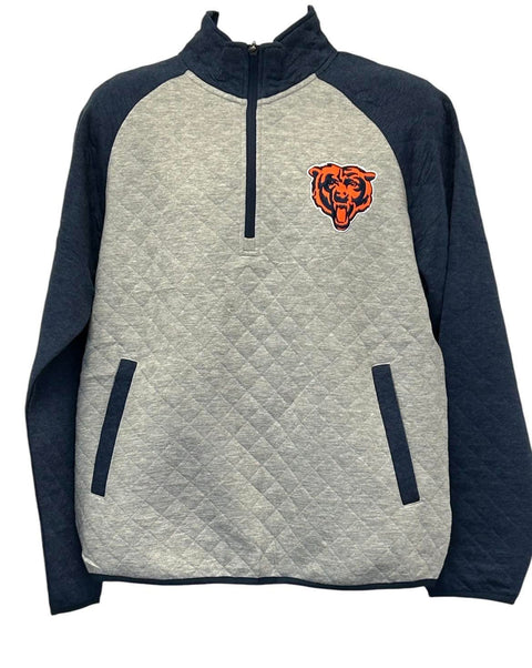 NFL Men’s Grey 1/4 Zip Quilted Pullover  Sweatshirt |NFL  In Lebanon