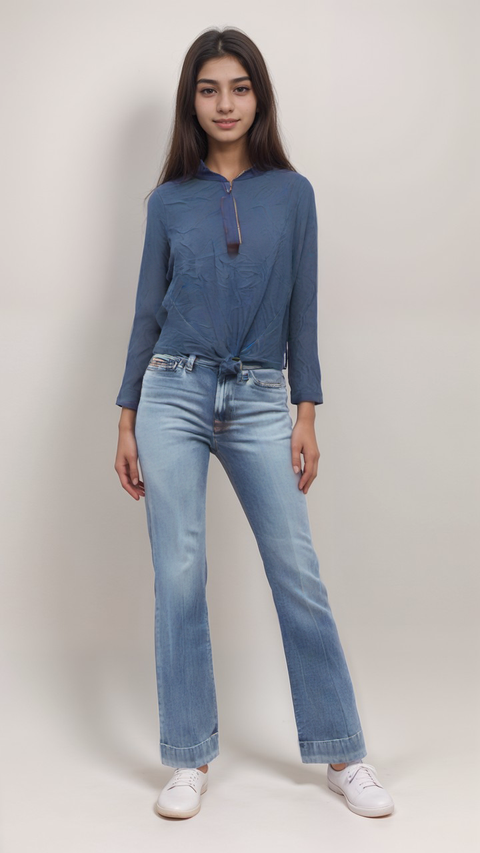 S.Oliver Girl's Navy Long-Sleeve Wool Blouse |S.Oliver In Lebanon