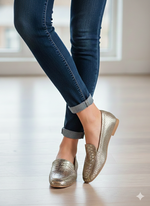 Steve Madden Women's Gold Snake Kansas Ballet Flats | Steve Madden In Lebanon