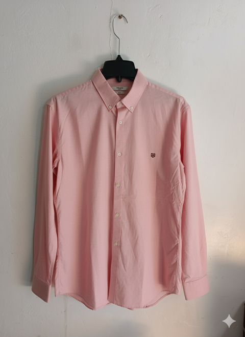 Jack & Jones Men's Pink Slim Spring Otto Shirt | Jack & Jones In Lebanon