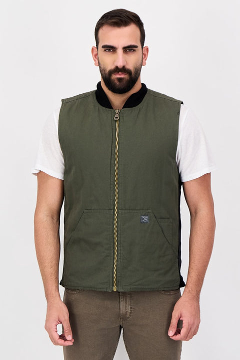 Weatherproof Men's Olive Green Plain Sleeveless Vest | Weatherproof In Lebanon