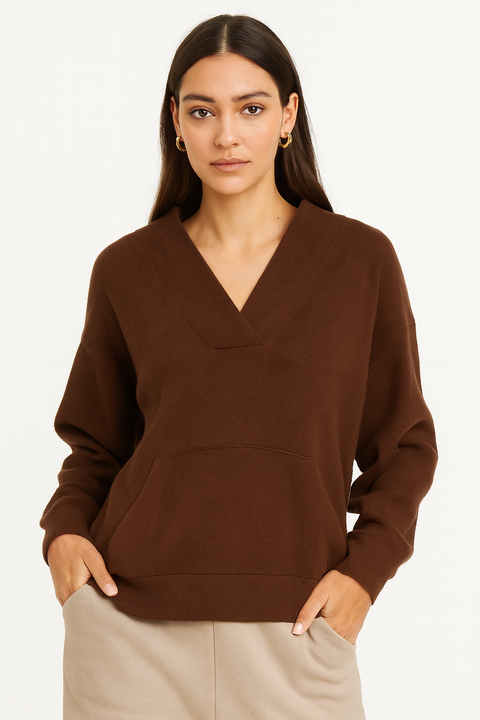 LeGer Women's Burgundy Long-Sleeve Sweatshirt | LeGer in Lebanon