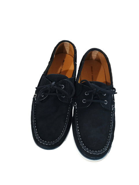 Project Terra Men's Navy Sailor Suede Casual Shoes | Project Terra In Lebanon