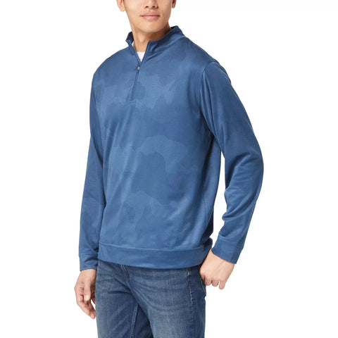 Kirkland Signature Men’s Navy Blue Performance 1/4 Zip Long Sleeve Blouse |Kirkland Signature In Lebanon