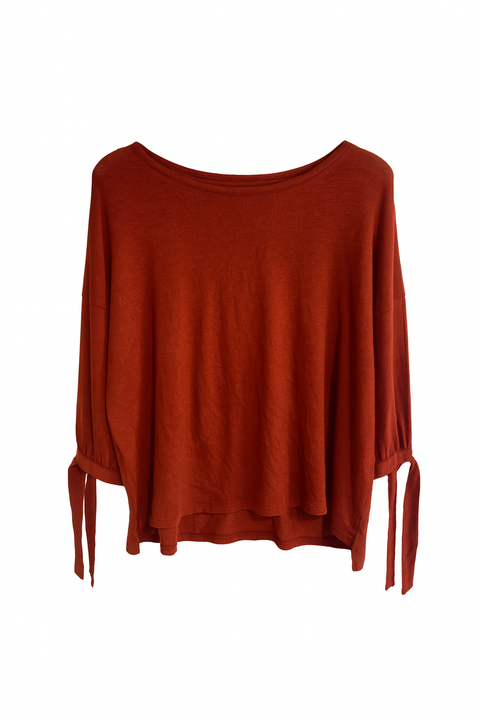 Mango Women's Brick Red Long-Sleeve Blouse| Mango in Lebanon