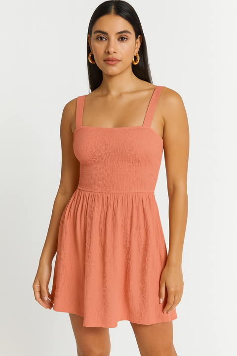 Forever 21 Women's Coral Open Back Sleeveless Dress | Forever 21 In Lebanon