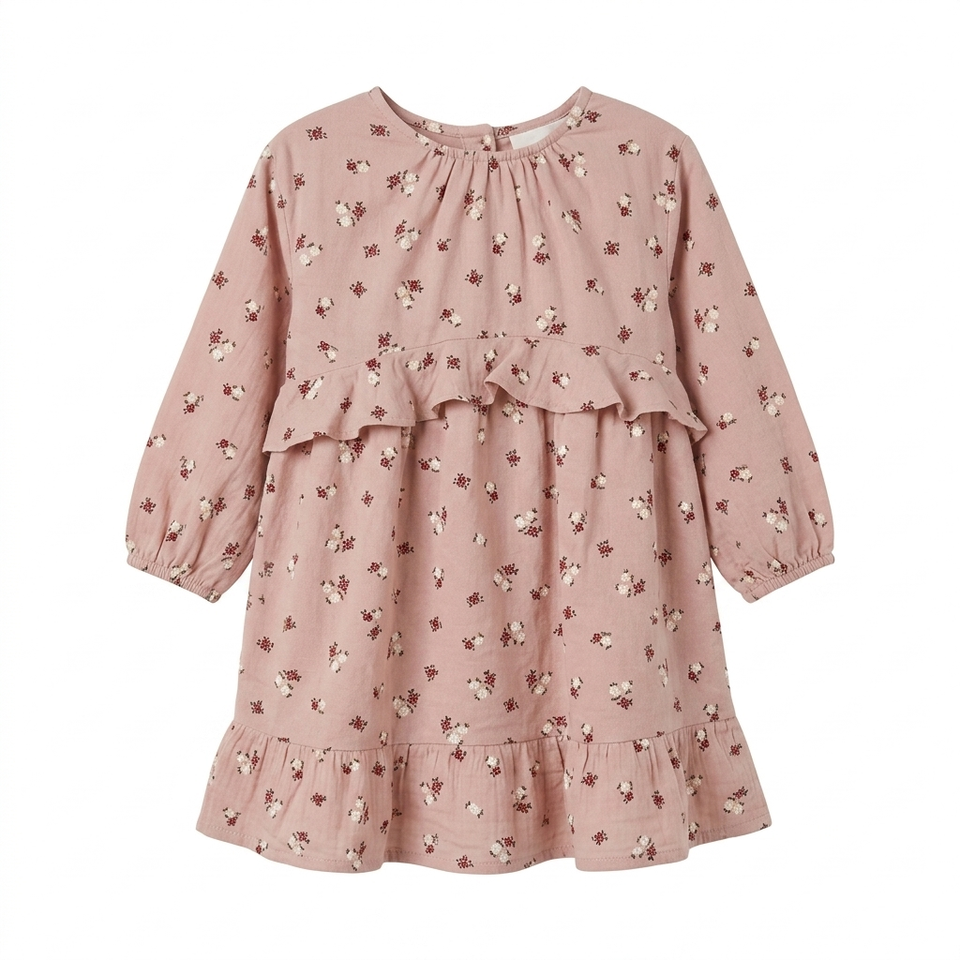Zara Baby Girl's Pink Floral Print Ruffle Dress|Zara In Lebanon