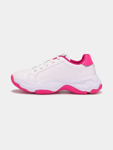 Trussardi Women's White & Pink Abelia POP MIX Sneakers| Trussardi In Lebanon